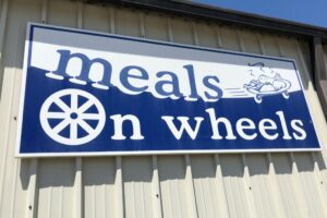 Meals on wheels sign